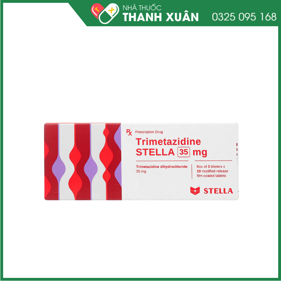 Trimetazidine Stella 35mg liệu pháp hỗ trợ điều trị triệu chứng ở những bệnh nhân đau thắt ngực ổn định